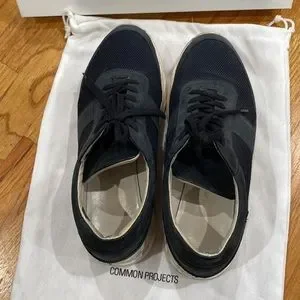 Common Projects | Track Suede & Mesh Runner Sneaker in Navy Common Projects Track Suede & Mesh Runner Sneaker in Navy | eBay main image 4